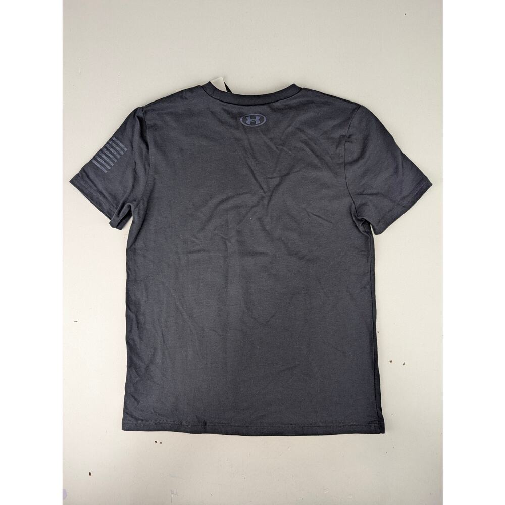 Under Armour Youth Medium Freedom Eagle Tee - Anthracite Charcoal/Navy/Red - Picture 4 of 4